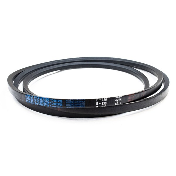 D&D B130 Classical V-Belt, 133 in Outside Length, 21/32 in Top Width, 1 Ribs B130 - main